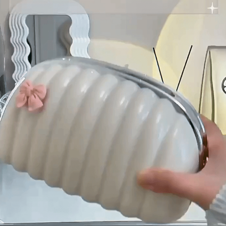 cream shell-shaped interior tissue tissue paper case 02.gif